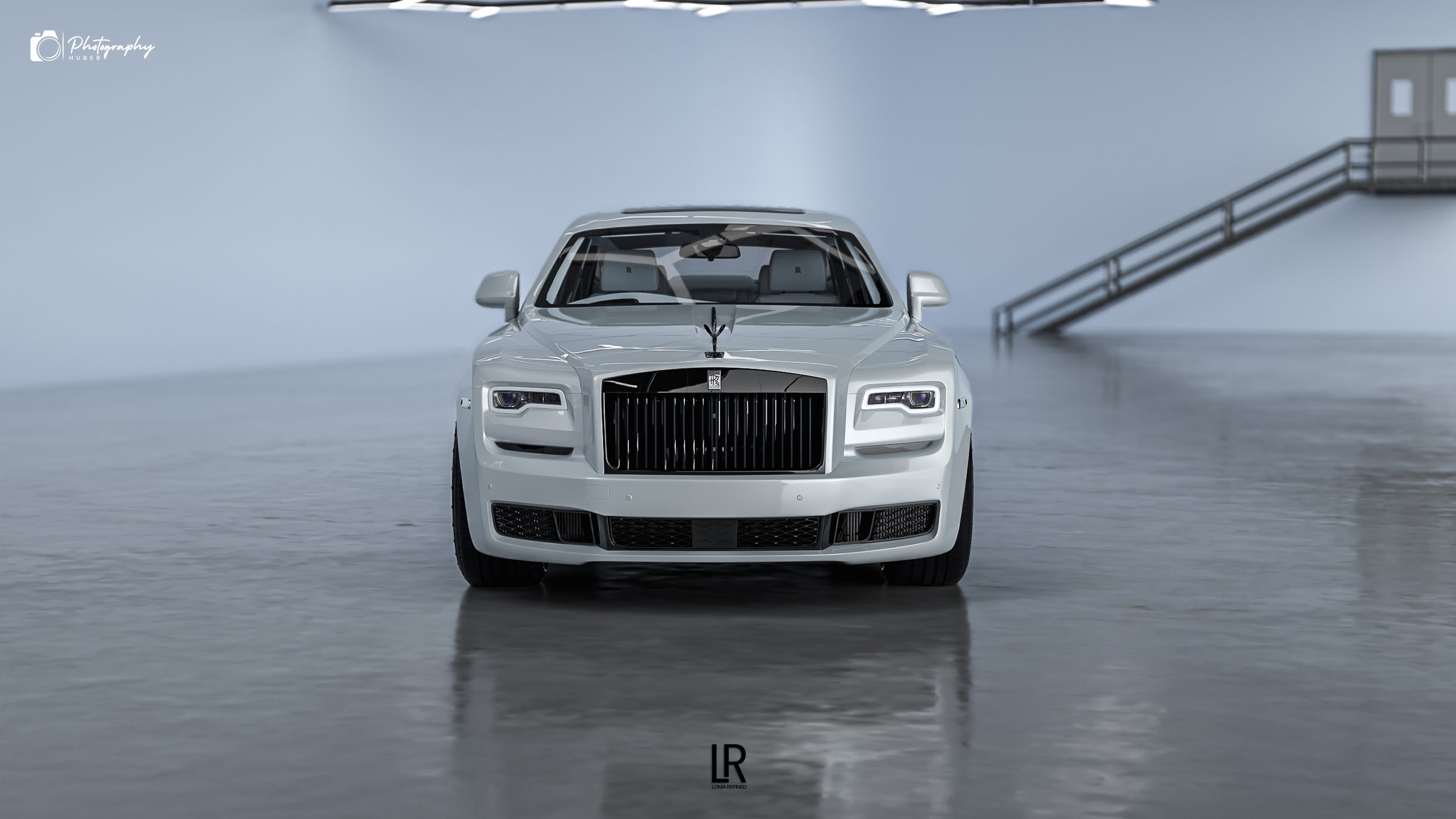 LOMA-Refined-Rolls-Royce-Ghost-front-view-with-stage-2-tuning-upgrade-and-custom-wheels.